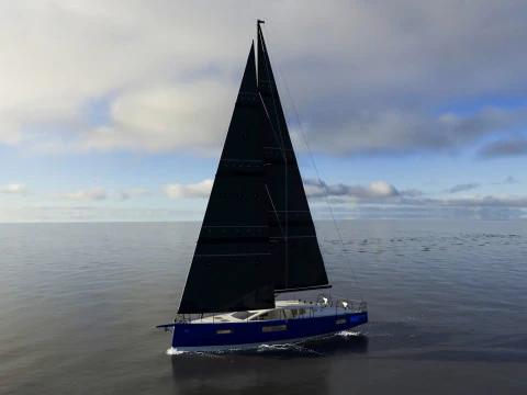 Вітрильна яхта 1380 рм 3D Модель