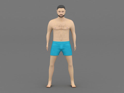 Man in shorts 3D Модель
