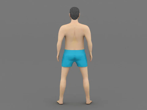 Man in shorts 3D Model