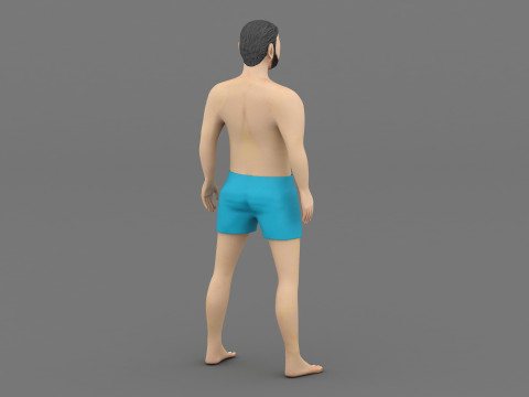 Man in shorts 3D Модель