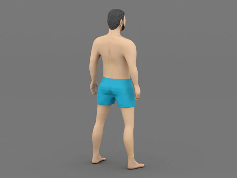 Man in shorts 3D Model
