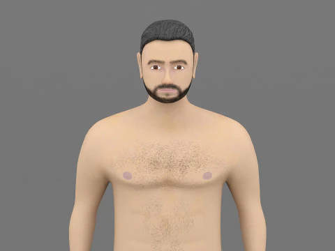 Man in shorts 3D Model