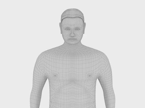 Man in shorts 3D Model