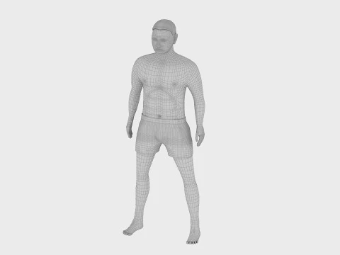 Man in shorts 3D Model