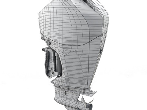 マーキュリー V6 200 HP FourStroke 3Dモデル