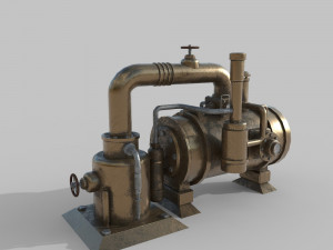 Steampunk Boiler 3D Model
