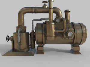 Steampunk Boiler 3D Model
