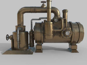 Steampunk Boiler 3D Model