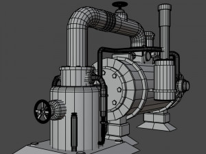 Steampunk Boiler 3D Model