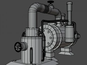 Steampunk Boiler 3D Model