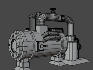 Steampunk Boiler 3D Model