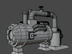 Steampunk Boiler 3D Model