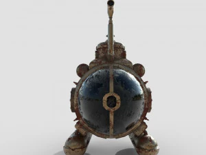 Kapal Selam Steampunk Model 3D
