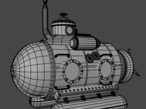 Steampunk Submarine Modèle 3D