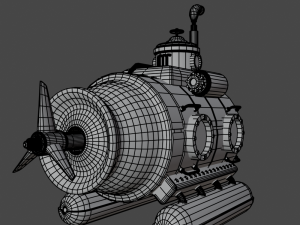 Steampunk Submarine Modèle 3D
