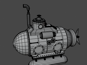 Steampunk Submarine Modèle 3D