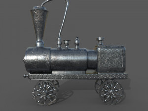 Old Toy Train 3D Model