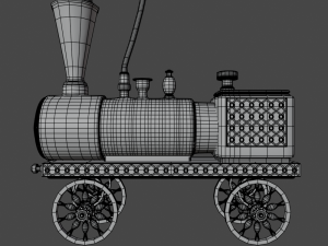 Old Toy Train 3D Model