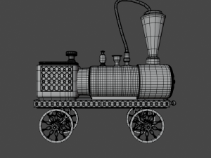 Old Toy Train 3D Model
