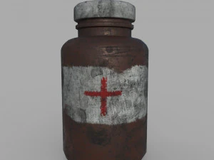 Pills-Health Bottle Free low-poly 3D Model