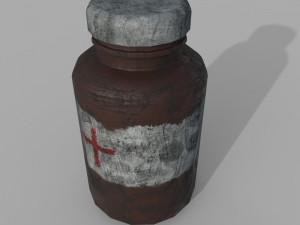 Pills-Health Bottle Free low-poly Modelo 3D