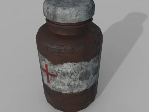 Pills-Health Bottle Free low-poly 3D Model