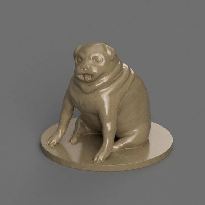 dog figure 3D Print Model .c4d .max .obj .3ds .fbx .stl .blend 