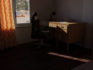 curtain modeling by blender 3D Model
