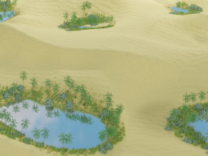 oasis landscape 3d modeling by blender Model 3D