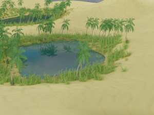 oasis landscape 3d modeling by blender Model 3D