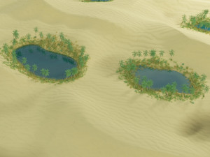 oasis landscape 3d modeling by blender Model 3D
