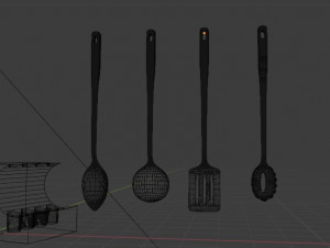 cooking tools1 3d modeling by blender Modèle 3D