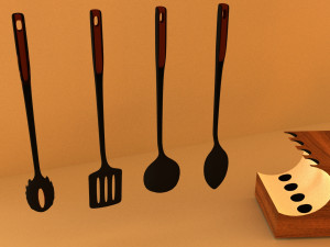 cooking tools1 3d modeling by blender 3D 模型