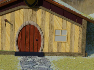 viking house 3d modeling by blender 3D Model