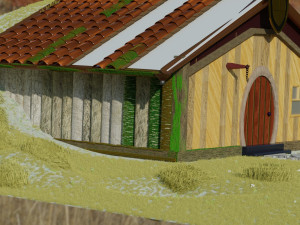 viking house 3d modeling by blender Modèle 3D