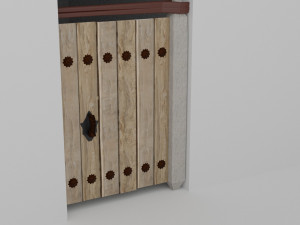 wood door Modèle 3D