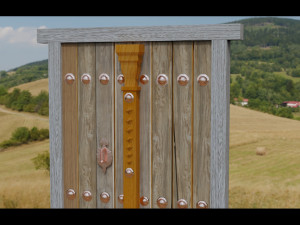 wood door Modèle 3D