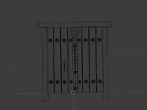 wood door Model 3D