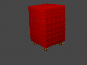 padded stool 3D Model