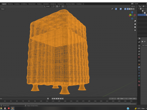 padded stool 3D Model