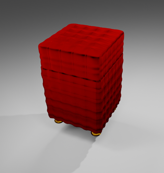 padded stool 3D Model .c4d .max .obj .3ds .fbx .stl .blend 