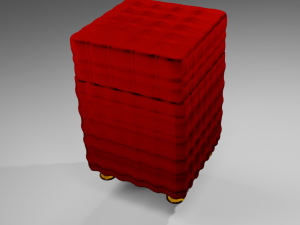 padded stool 3D-Modell