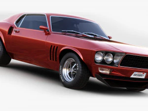 Универсальный американский маслкар 3D Модель