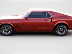 Generic american muscle car 3D Модель