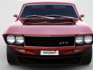 Generic american muscle car 3D Model