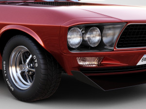 Generic american muscle car 3D Модель