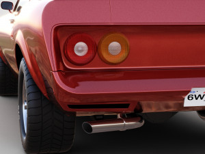 Generic american muscle car 3D Модель