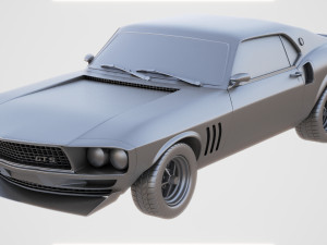 Generic american muscle car 3D Модель