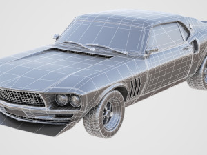 Generic american muscle car 3D Модель