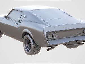 Generic american muscle car 3D Модель